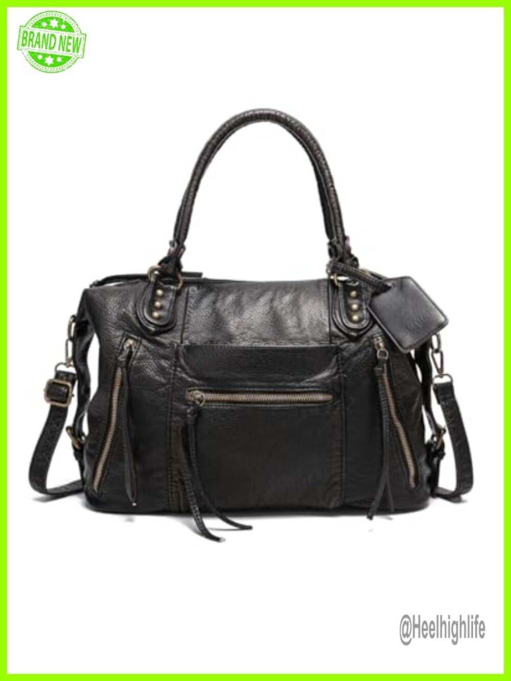 Vegan Leather City Tote Bag Y2K Hobo Purse Large Shoulder Bag